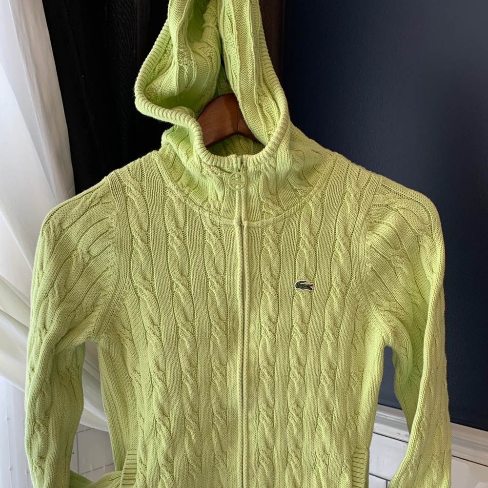 LACOSTE Cotton Hoody long sleeve zippered
